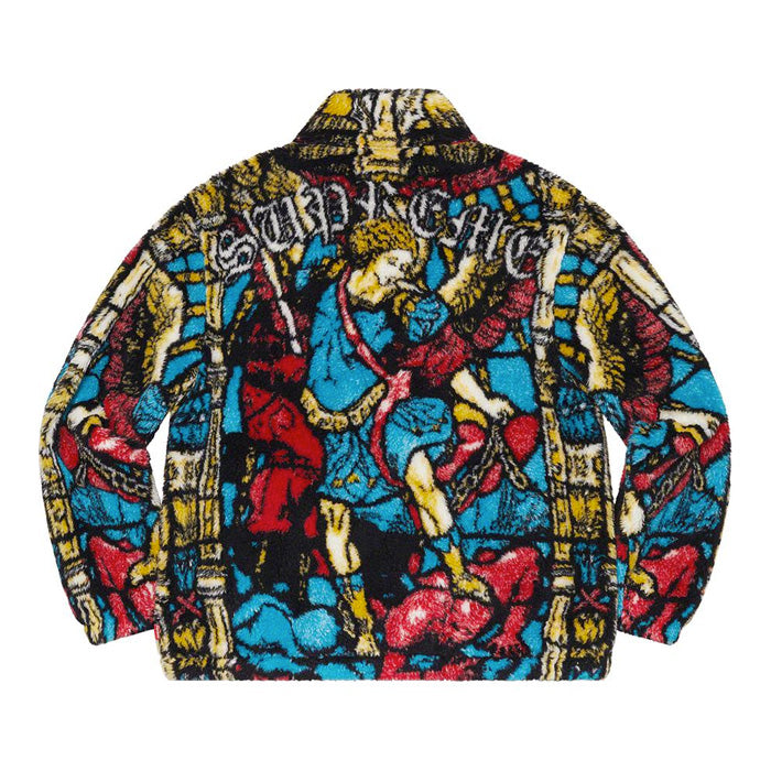 Supreme Saint Michael Fleece Jacket- White