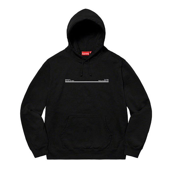 Supreme Shop Hooded Sweatshirt- NY Bowery Black