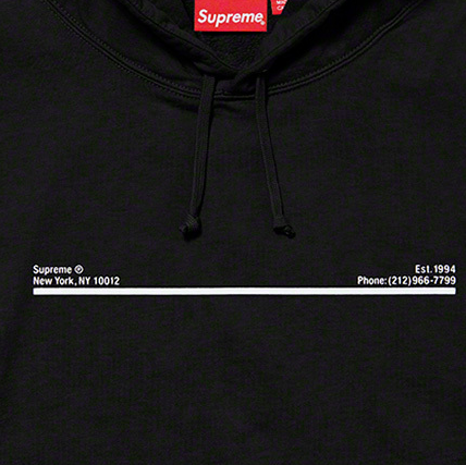 Supreme Shop Hooded Sweatshirt- NY Bowery Black