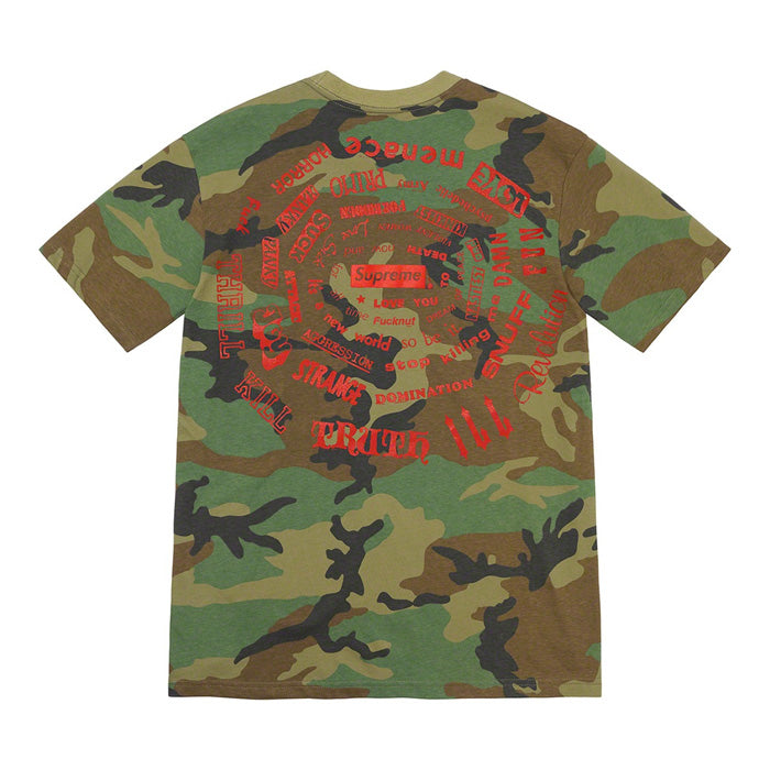 Supreme Spiral Tee- Woodland Camo