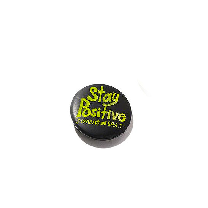 Supreme Stay Positive Button- Black