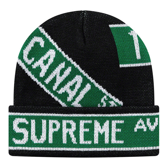 Supreme Street Signs Beanie- Black