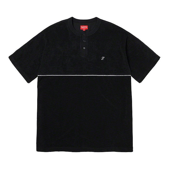 Supreme Terry S/S Henley- Black