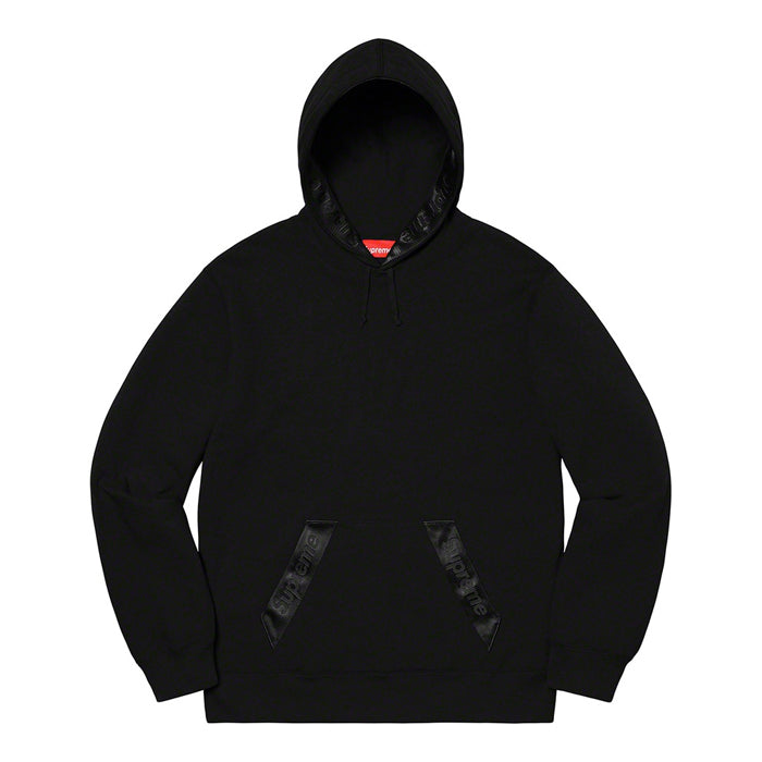 Supreme Tonal Webbing Hooded Sweatshirt- Black