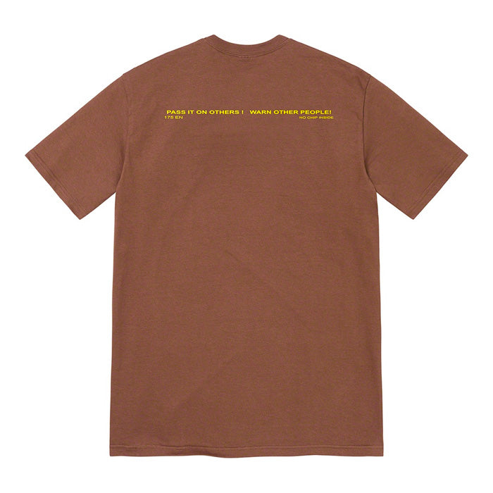 Supreme Warning Tee- Brown