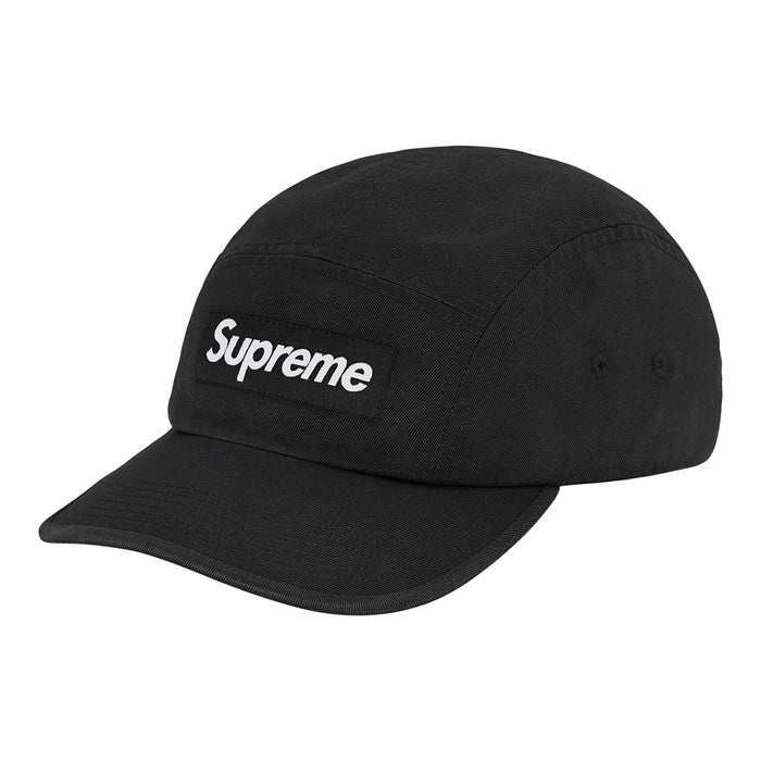 Supreme Washed Chino Twill Camp Cap (FW20)- Black