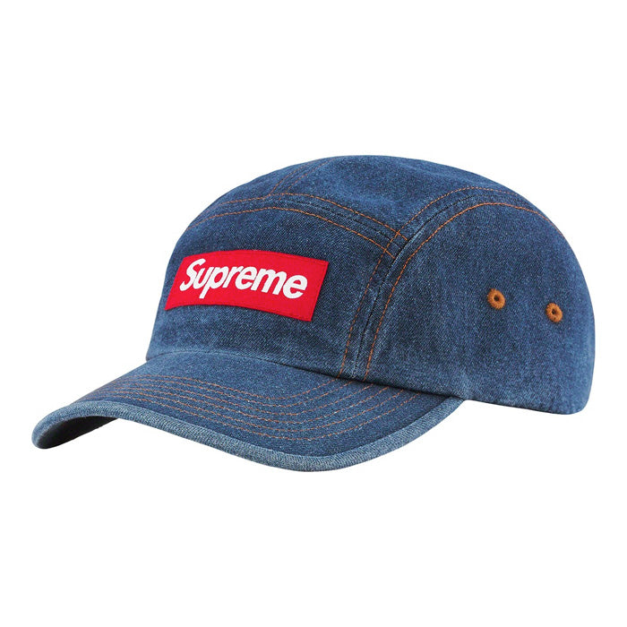 Supreme Washed Chino Twill Camp Cap (FW22)- Denim