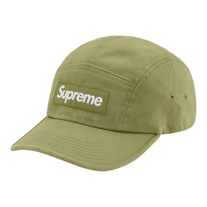 Supreme Washed Chino Twill Camp Cap (SS21)- Light Olive
