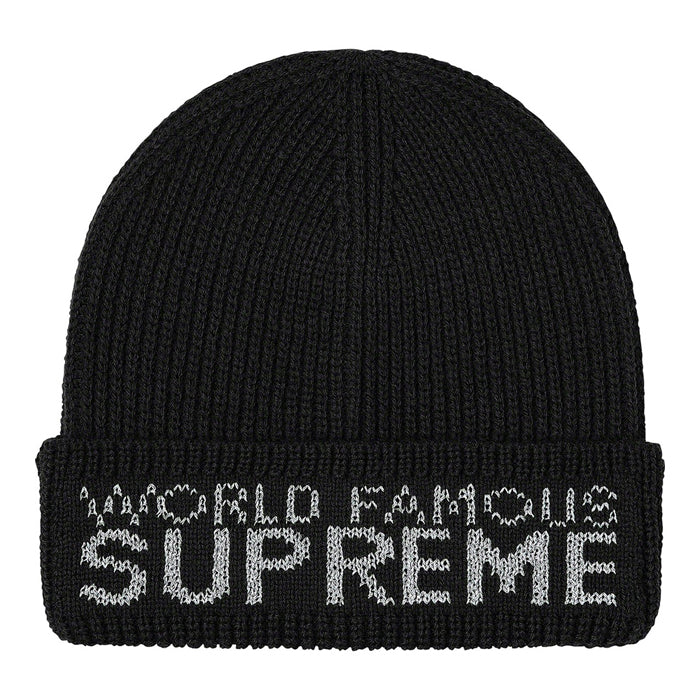 Supreme World Famous Beanie- Black