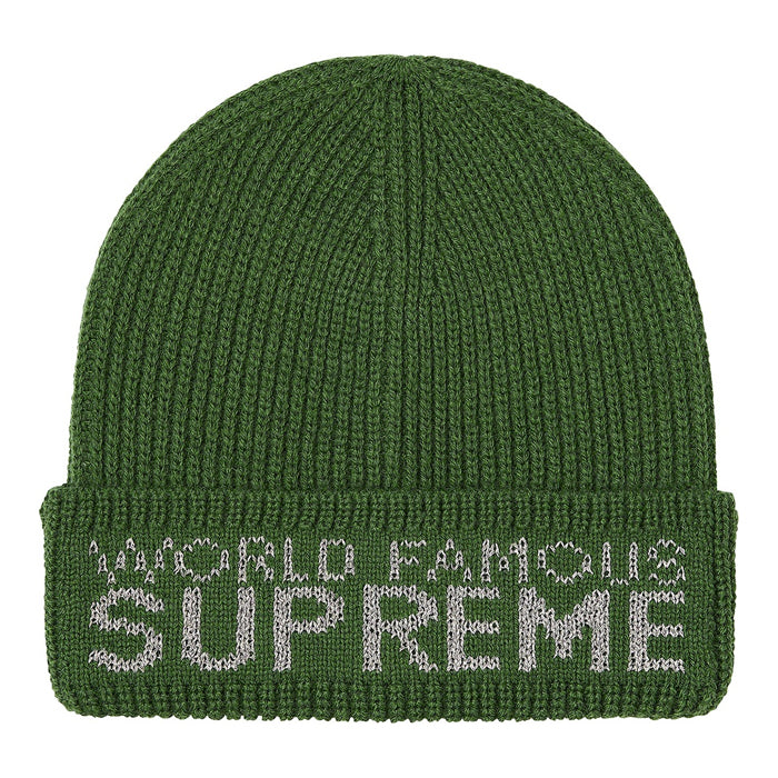 Supreme World Famous Beanie- Dark Green