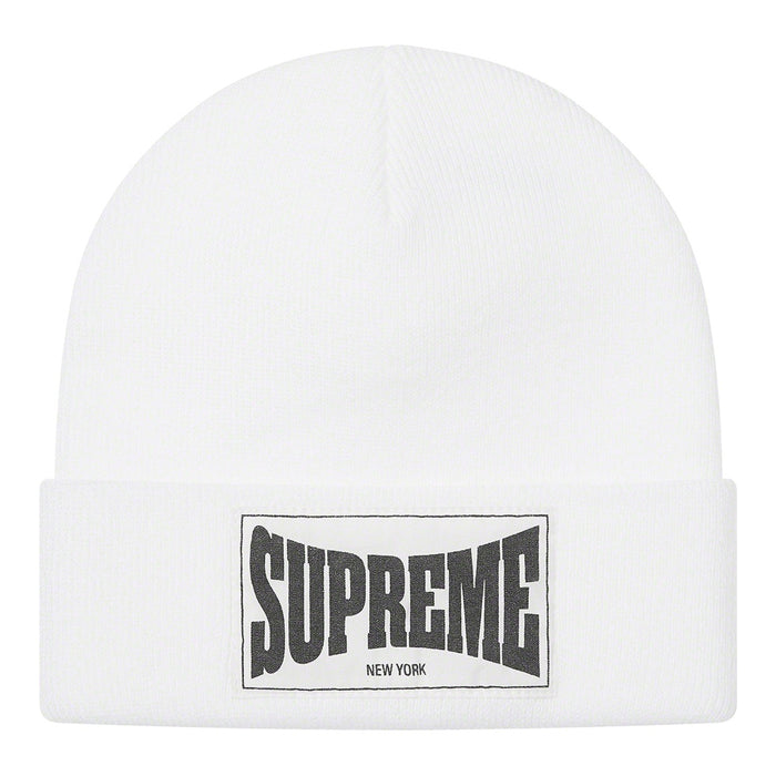 Supreme Woven Label Beanie- White