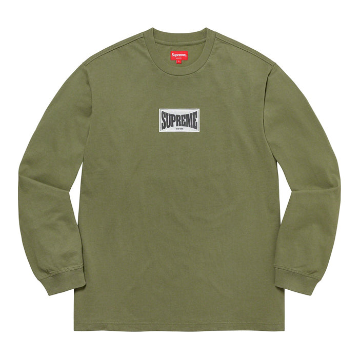 Supreme Woven Label L/S Top- Olive