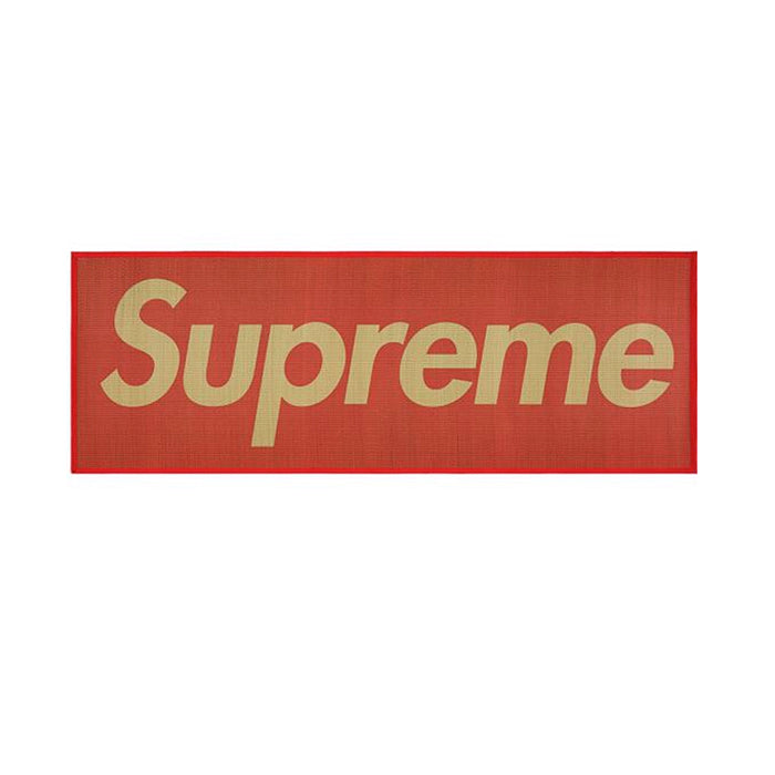 Supreme Woven Straw Mat- Red