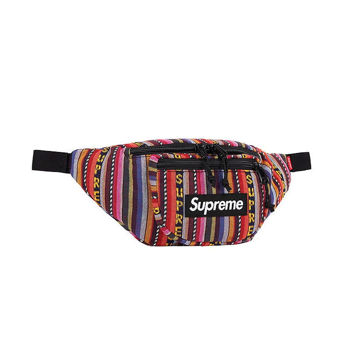 Supreme Woven Stripe Waist Bag- Multicolor