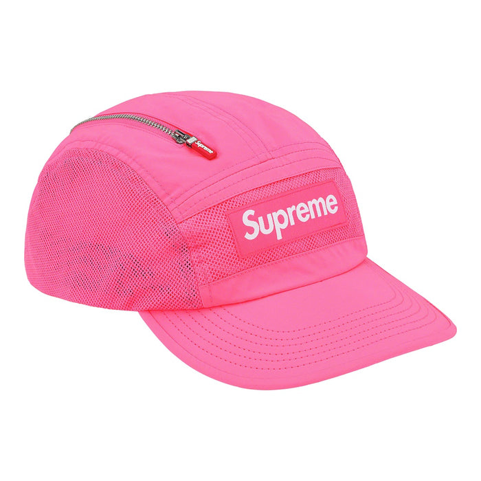 Supreme Zip Mesh Camp Cap- Bright Pink