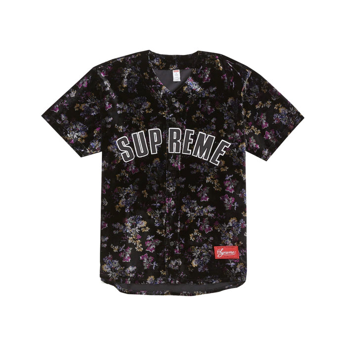 Supreme Floral Baseball Jersey - Black