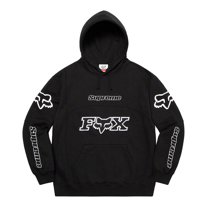 Supreme®/Fox® Racing Hooded Sweatshirt- Black