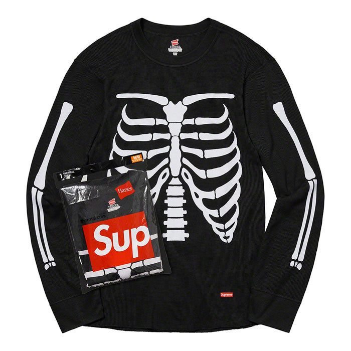 Supreme®/Hanes® Bones Thermal Crew (1 Pack)- Black