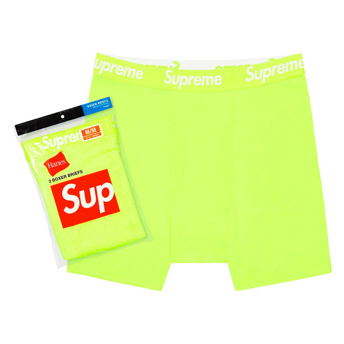 Supreme®/Hanes® Boxer Briefs (2 Pack)- Fluorescent Yellow