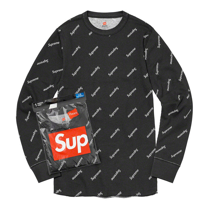 Supreme®/Hanes® Thermal Crew (1 Pack FW20)- Black