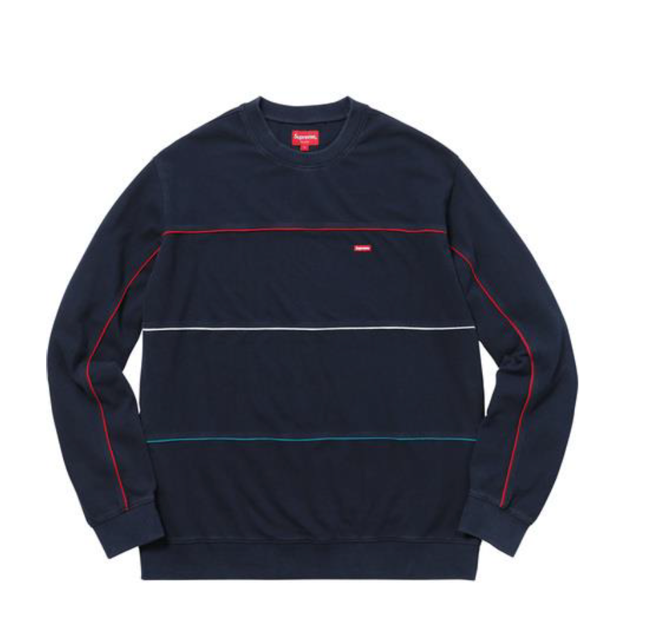 Supreme Multicolor Piping pique crewneck