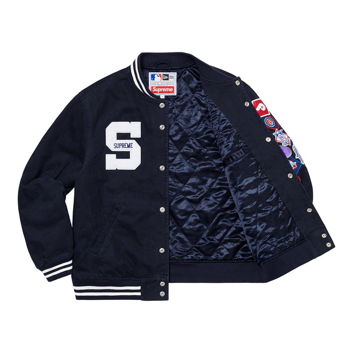 Supreme®/New Era®/MLB Varsity Jacket- Navy