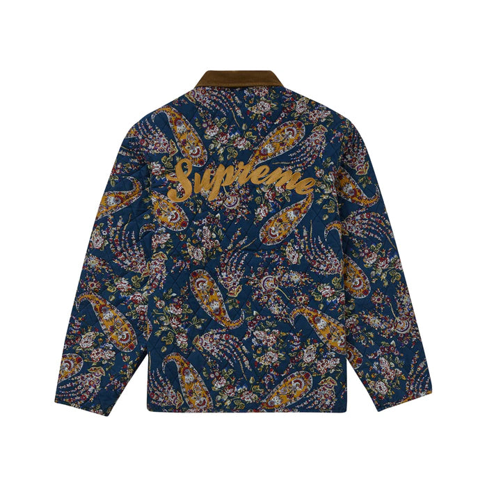 Supreme Quilted Paisley Jacket - Navy Paisley