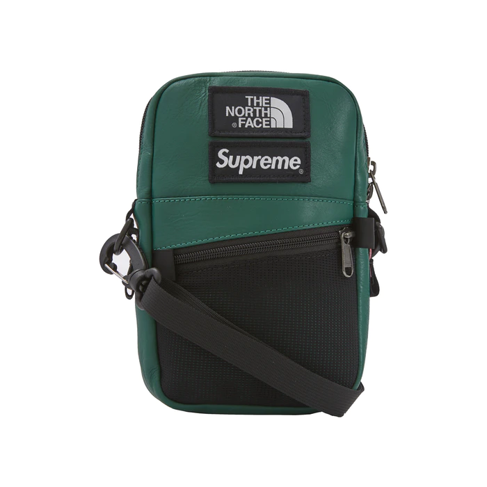 Supreme The North Face Leather Shoulder Bag - Dark Green