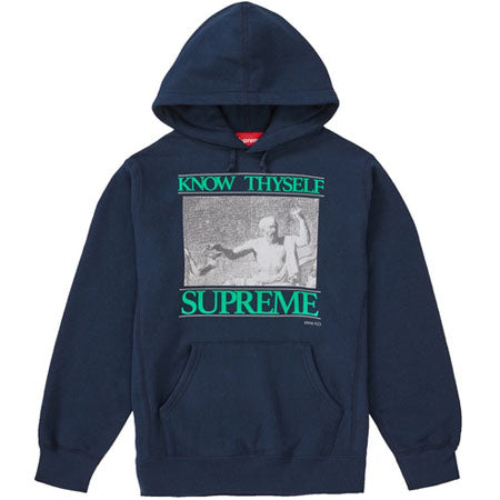 Supreme Know Thyself Hooded Sweatshirt- Navy