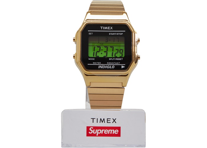Supreme Timex Digital Watch- Gold