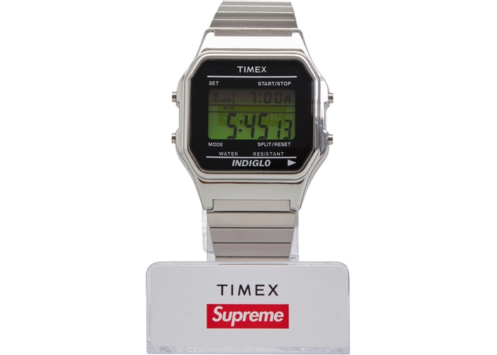 Supreme Timex Digital Watch- Silver