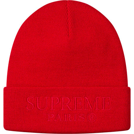Supreme Tonal Logo Beanie- Red