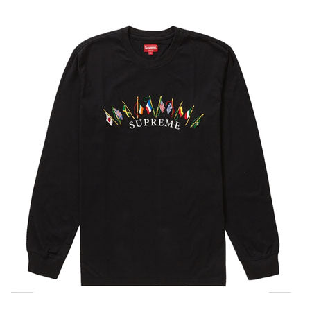 Supreme Flags L/S Top- Black