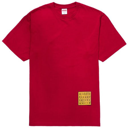 Supreme Middle Finger to the World Tee- Red