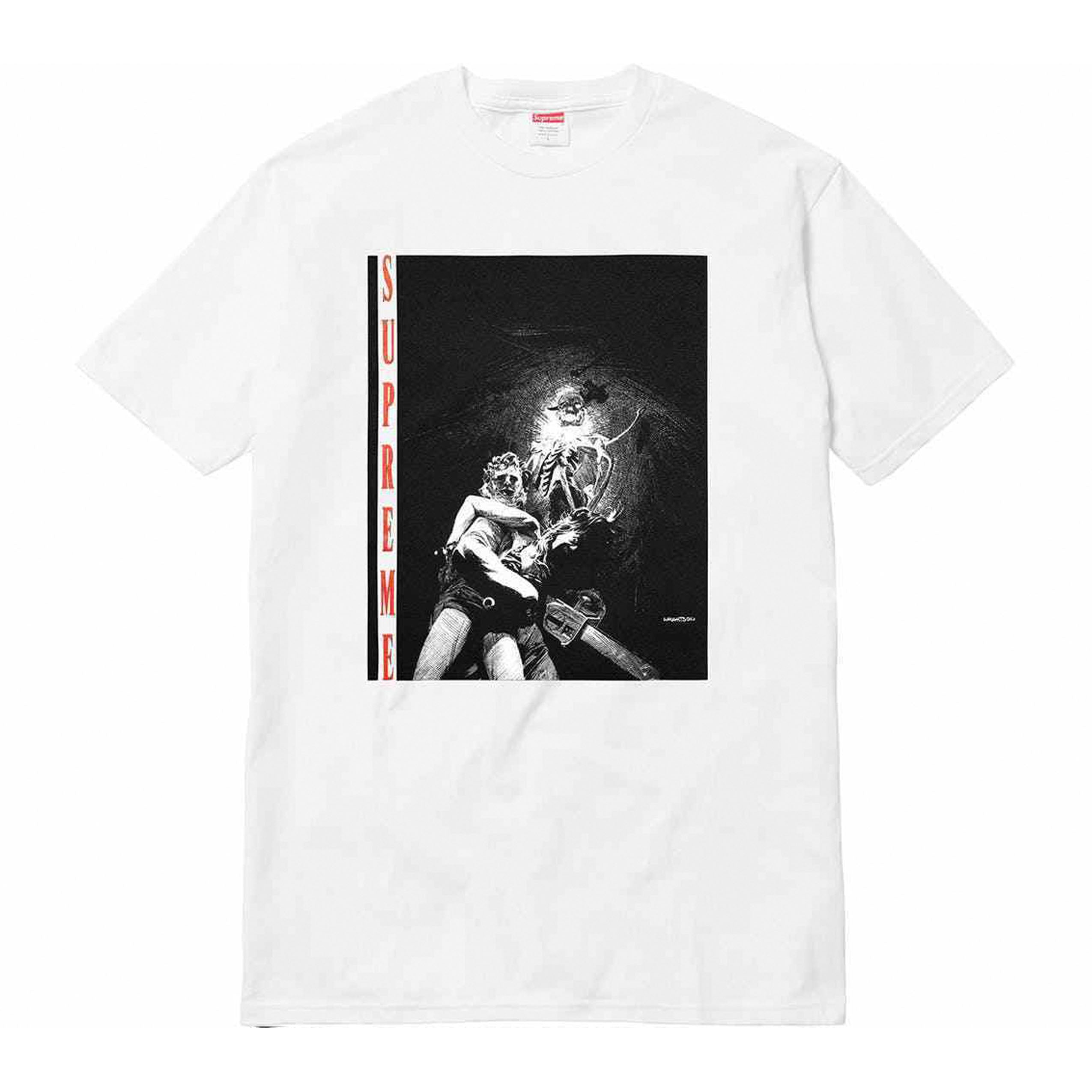 SUPREME CHAINSAW TEE -white