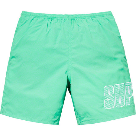 Supreme Logo Applique Water Short- Mint