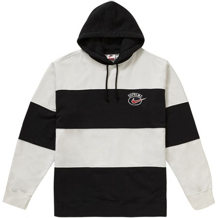 Supreme Nike Stripe Hooded Sweatshirt- Black