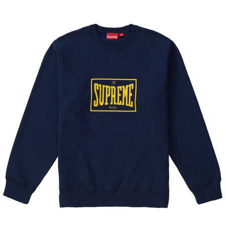 Supreme Warm Up Crewneck- Navy