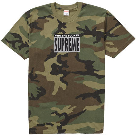 Supreme Who The Fuck Tee- Woodland Camo