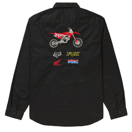 Supreme Honda Fox Racing Work Shirt- Black