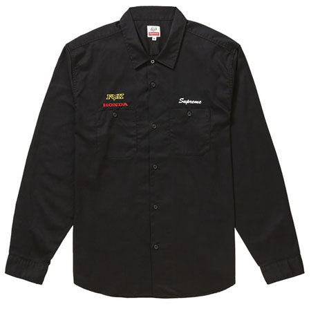 Supreme Honda Fox Racing Work Shirt- Black