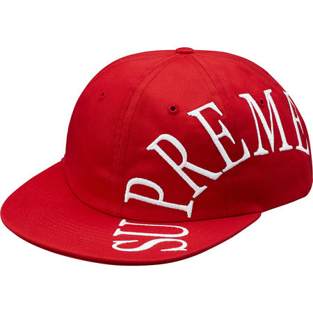 Supreme Side Arc 6-Panel Hat- Red