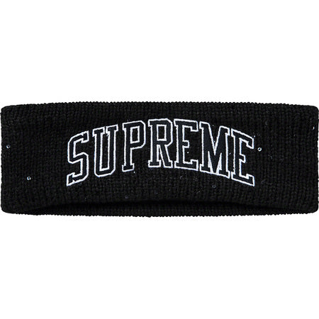 Supreme New Era Sequin Arc Logo Headband- Black