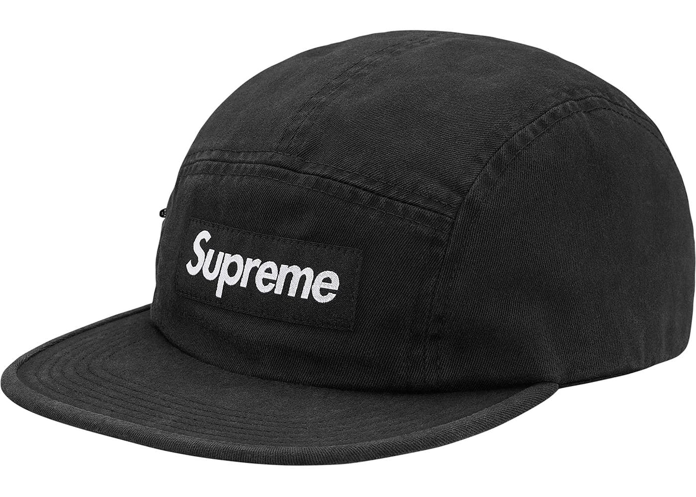 Supreme Side Zip Camp Cap- Black