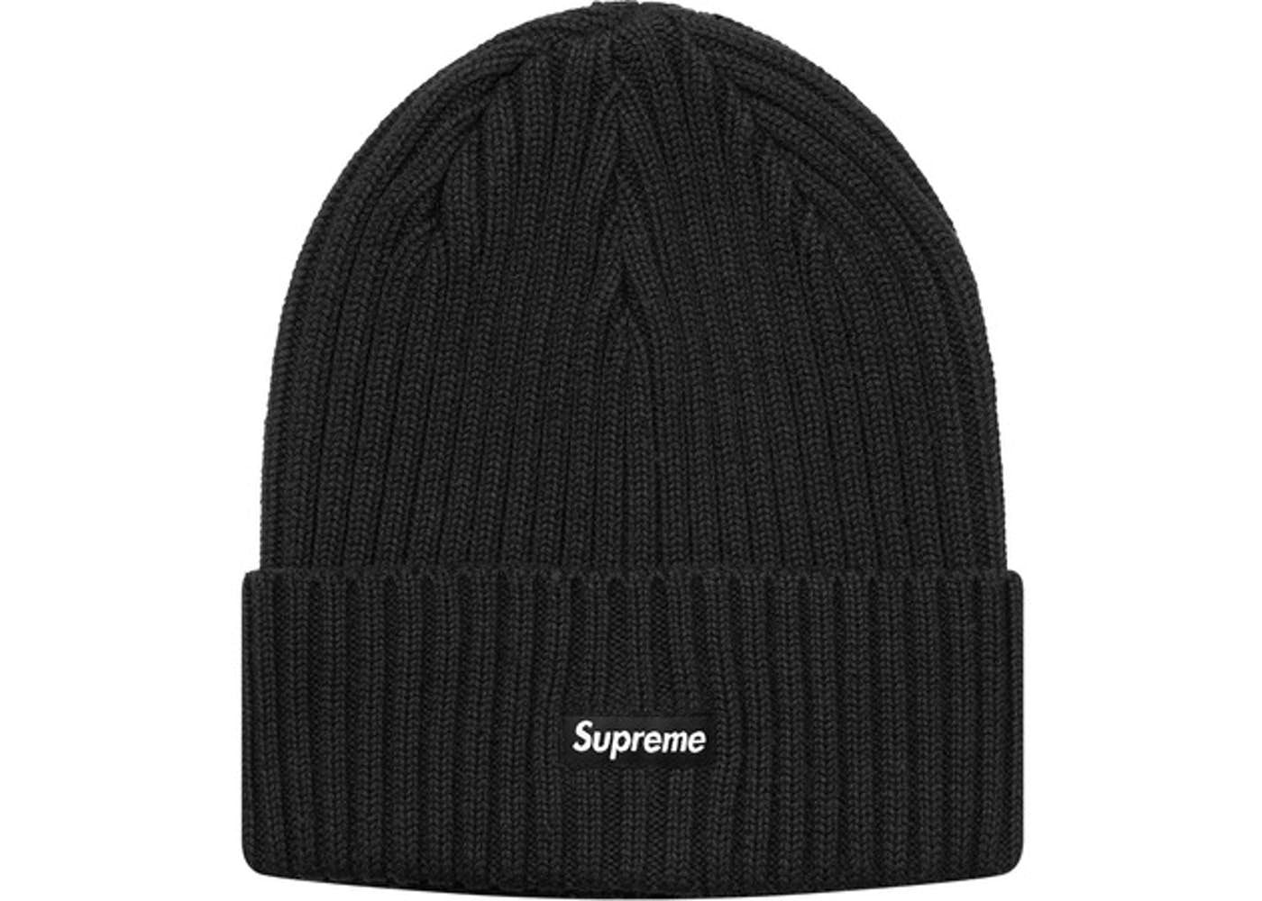 Supreme Overdyed Ribbed Beanie (SS18)- Washed Black