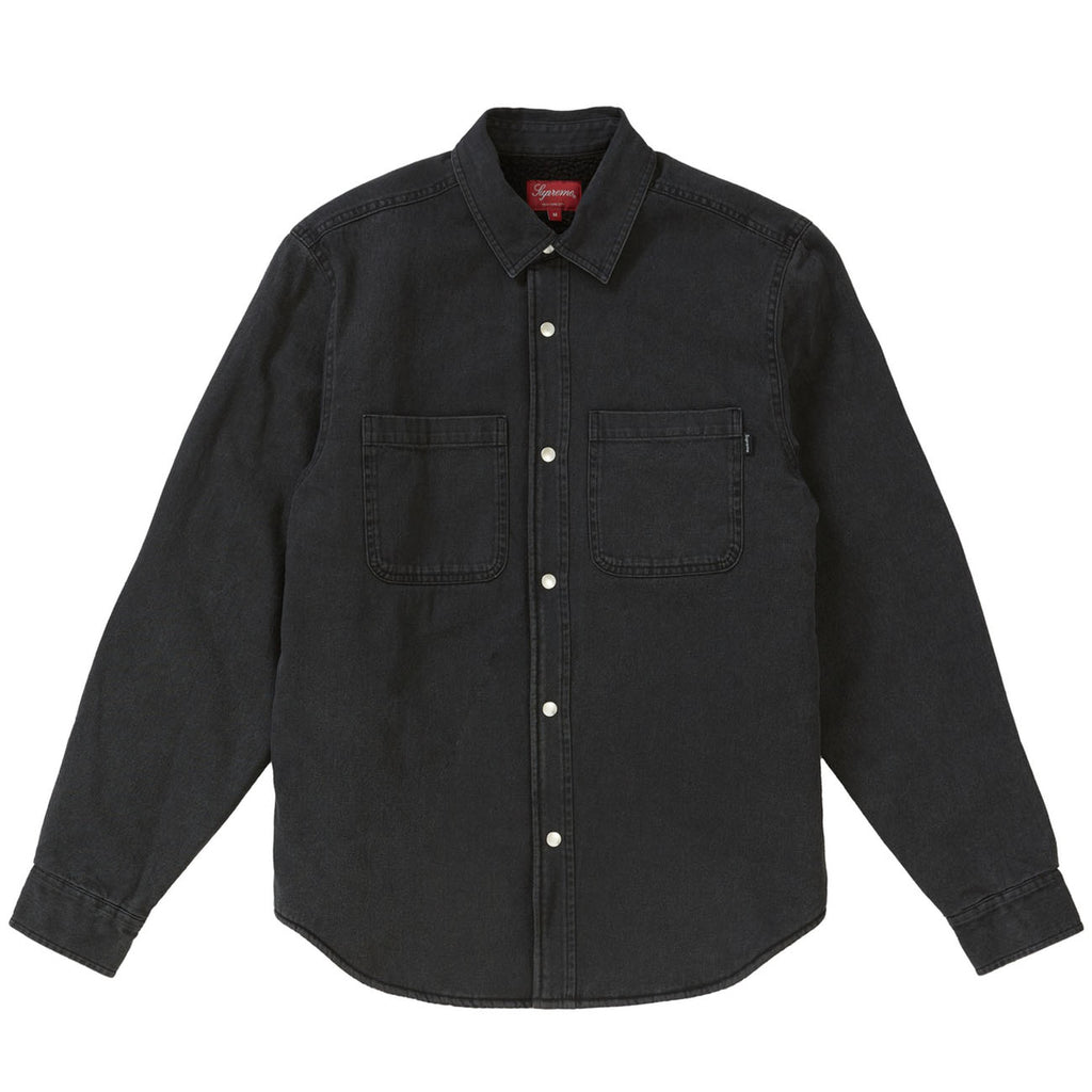 Supreme Sherpa Lined Denim Shirt- Black