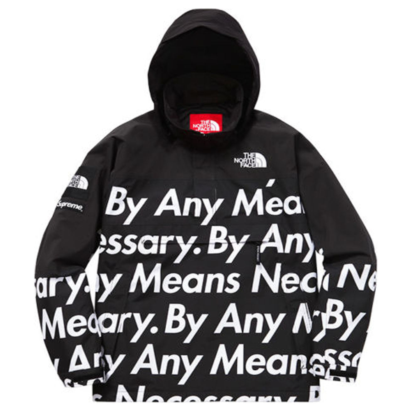 Supreme North Face Mountain Pull Over Jacket By Any Means Necessary- Black