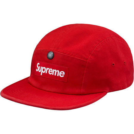 Supreme Button Pocket Camp Cap- Red