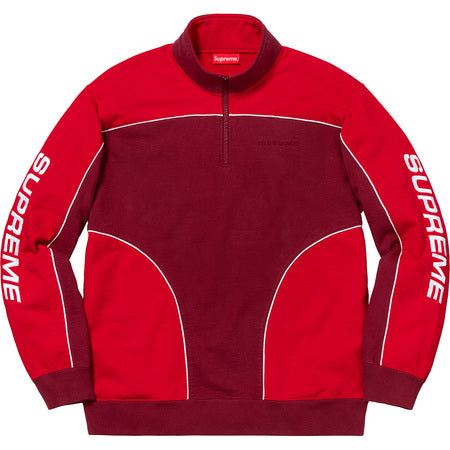 Supreme Speedway Half Zip Sweatshirt- Cardinal