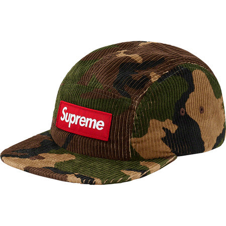 Supreme Camo Corduroy Camp Cap- Woodland Camo